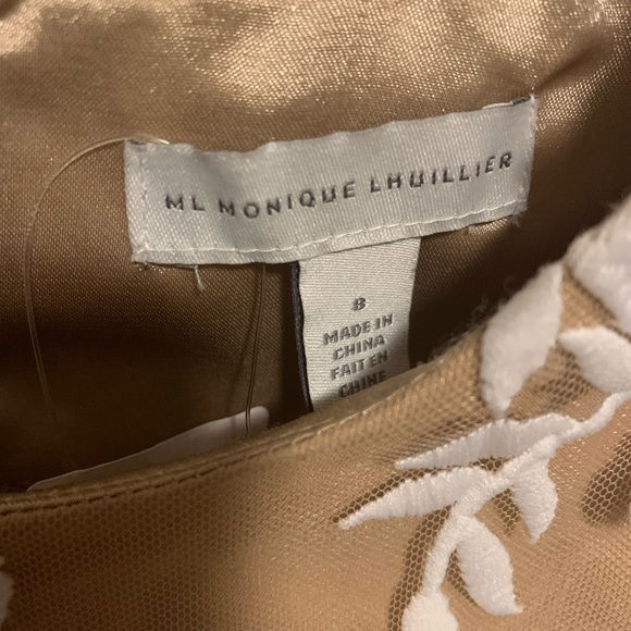 ML Monique Lhuillier Calypso Long Sleeve Lace Cocktail Dress Size 8 Women NEW - Picture 4 of 8